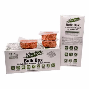 OC Raw Turkey and Produce Patties 18lb Bulk Box